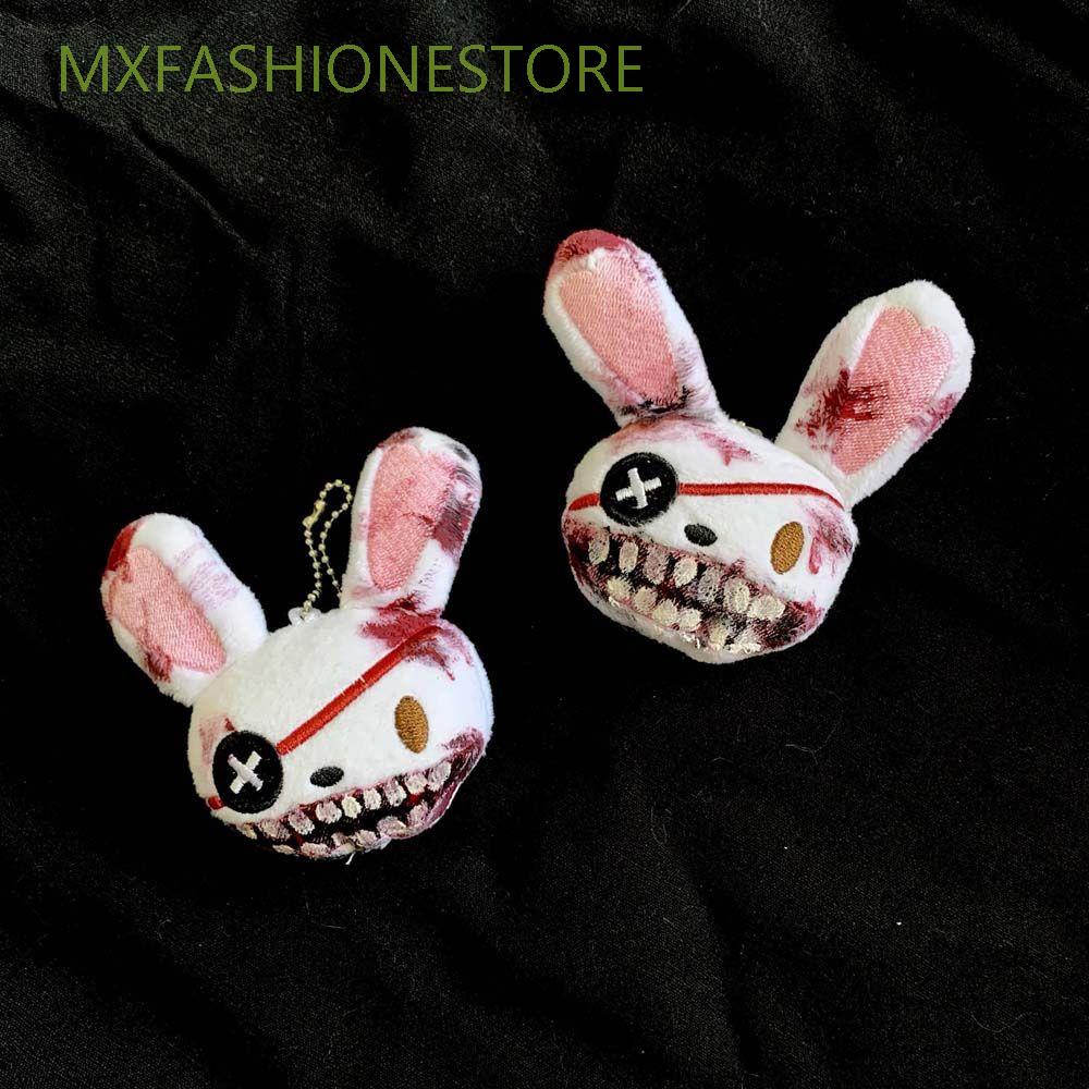 Móc chìa khóa hình thỏ một mắt mặt sẹo nhiều máu handmade độc đáo sáng tạo dùng để trang trí Halloween phong cách punk