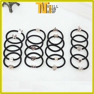 Thun Cột Tóc Cao Su Co Giãn Đầy Đặn Phong Cách Hàn Quốc