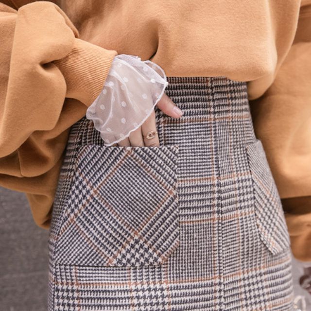 Chân váy dạ kẻ dáng dài 🌈Freeship🌈 hàng Quảng Châu bao đẹp và rẻ | BigBuy360 - bigbuy360.vn