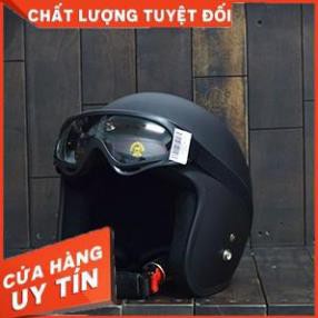 [ XẢ KHO 3 NGÀY ] Mũ bảo hiểm 3/4 Đen Trơn ❤️freeship❤️Nhựa ABS Chống Va Đập Tốt - BH 6 Tháng RiBô