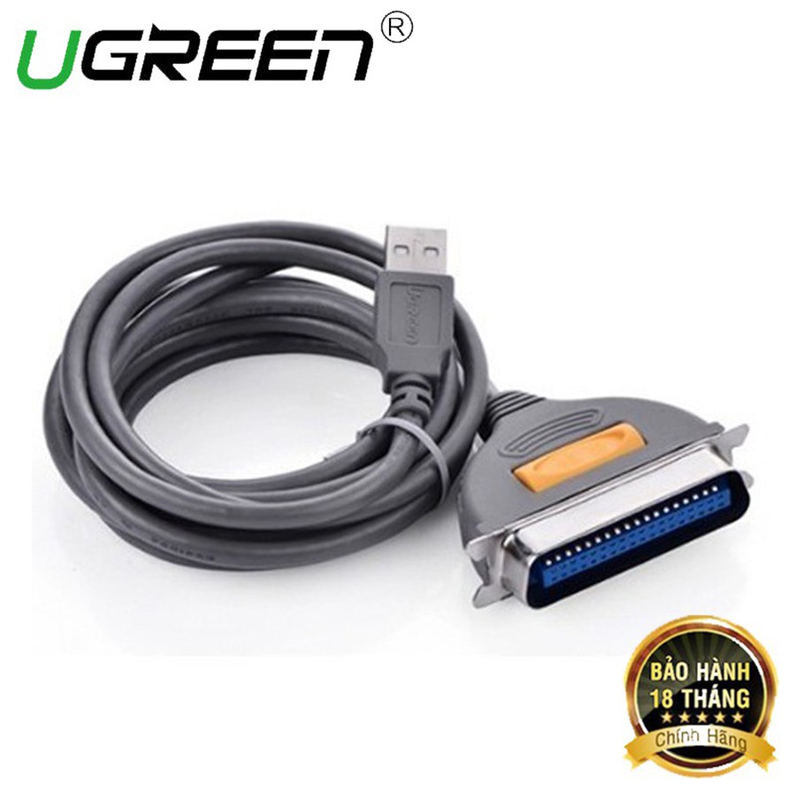 Cáp máy in USB sang IEEE 1284 Parallel Ugreen 20225 dài 2M chính hãng- HapuStore