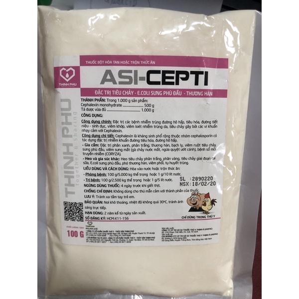 Asi-cepti tiêu chảy , ecoli sưng phù đầu, thương hàn