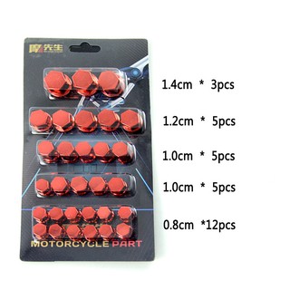 Chụp Ốc Màu Trang Trí Xe Máy [ 1 Bộ 30 cái ]