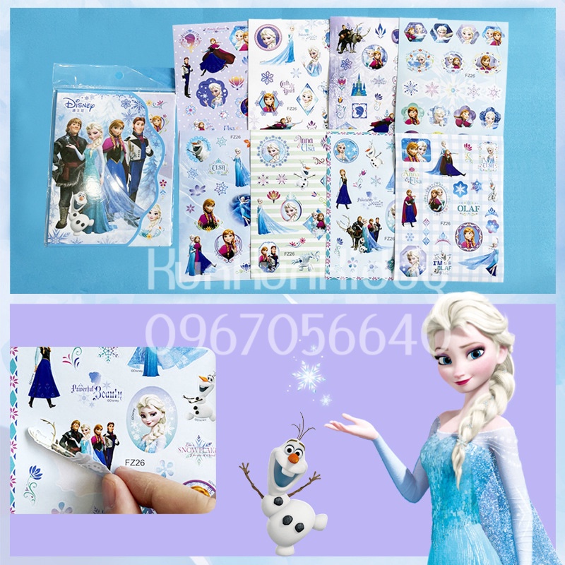 Sticker hoạt hình bản to trang trí cho bé