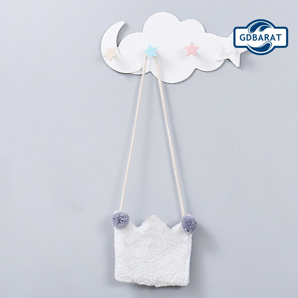 Móc Treo Đồ Gắn Tường Hình Đám Mây Và Ngôi Sao Dễ Thương