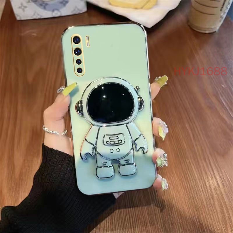 Ốp lưng OPPO A91 Ốp Lưng OPPO A91 Ốp Điện Thoại Chống Rơi Có Giá Đỡ Hình Phi Hành Gia Cho OPPO A91