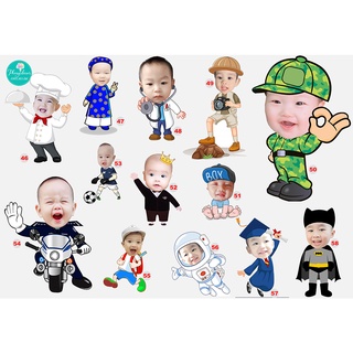 Thiết kế chibi sinh nhật, trang trí sinh nhật bé trai