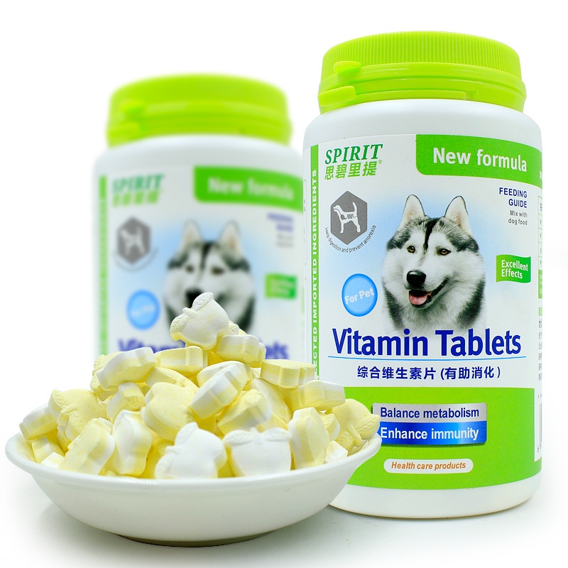 [Mã PET50 giảm 10% - tối đa 50K đơn 250K] Canxi Cho Chó Mèo, Vitamin, Khoáng Chất, Dưỡng Lông Dạng Viên Nén, Hãng Spirit