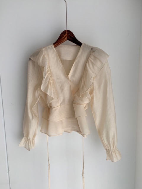 Áo voan xoè kiểu peplum koreastyle