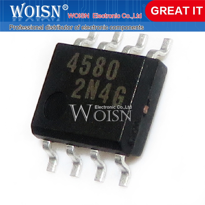 10 CÁI NJM4580M JRC4580 4580D 4580 SOP-8 Bộ khuếch đại hoạt động kép