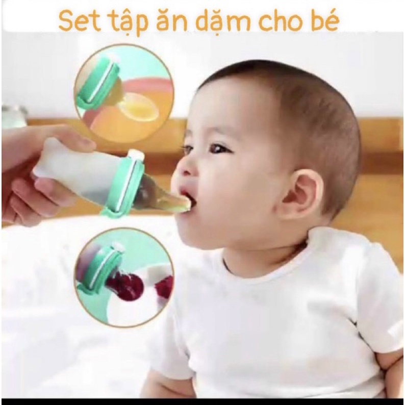 TÚI NHAI ĂN DẶM CHO BÉ, SET 3 MÓN