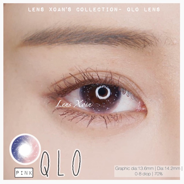 ÁP TRÒNG QLO GRAY- VIOLET- PINK ( LENS ME- KOREA) | LENS XOẮN