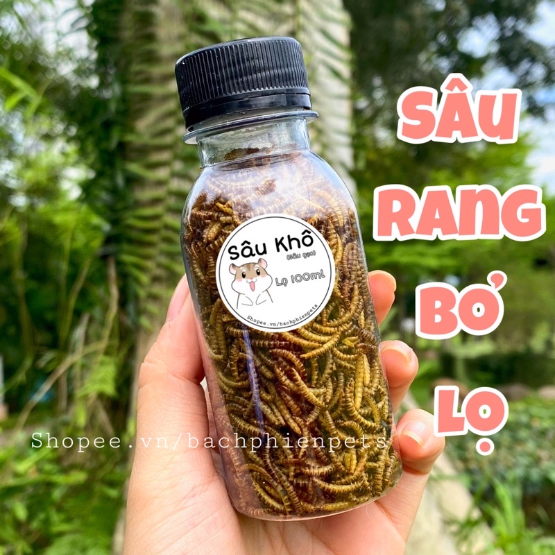 Sâu Khô ( Sâu Gạo) thức ăn cho Hamster lọ 100ml.