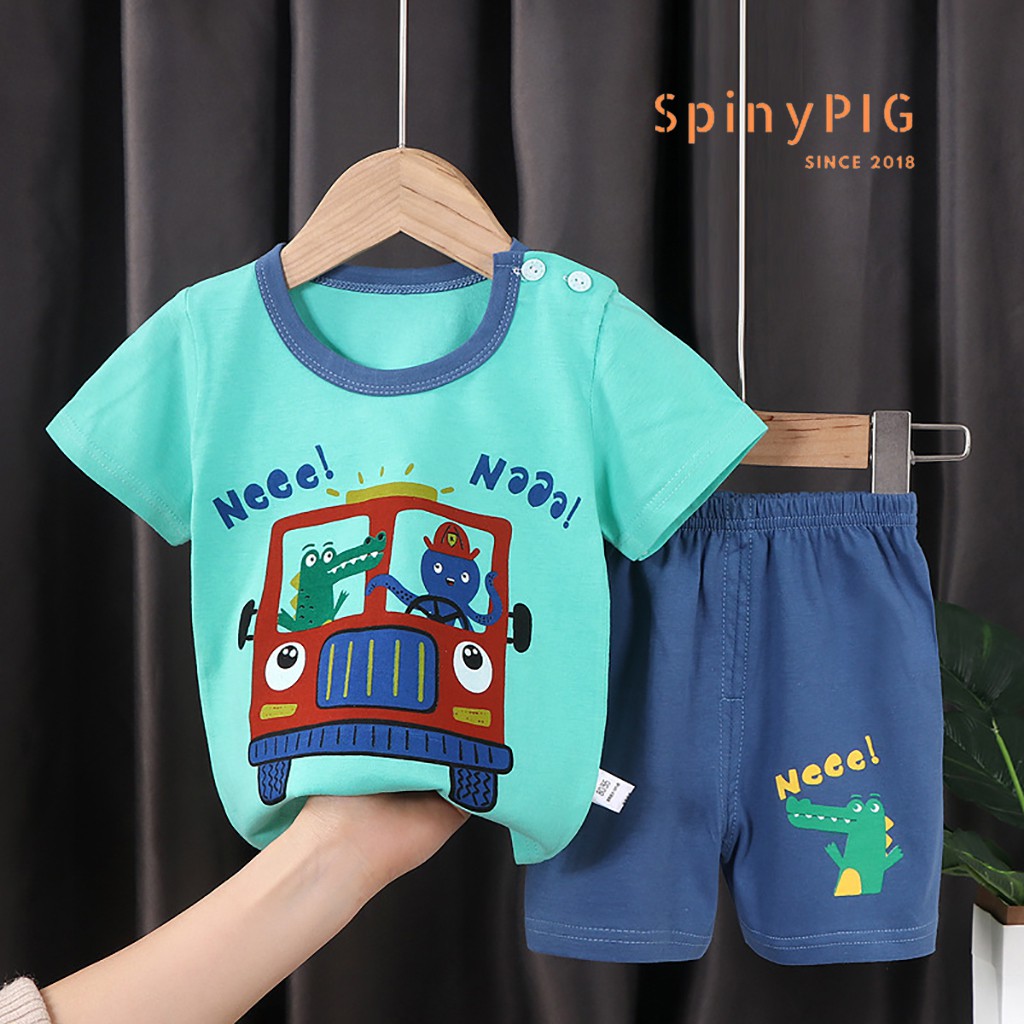 Bộ quần áo mùa hè cho bé 0-2 tuổi 100% cotton nhiều màu cho bé trai bé gái cộc tay và sát nách