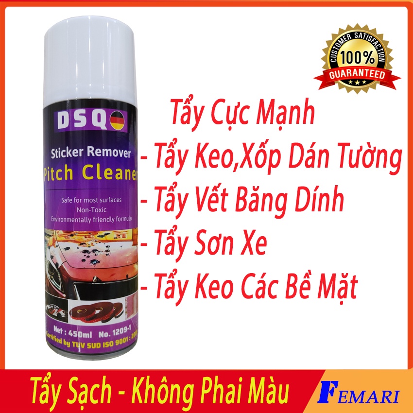 Chai Xịt Tẩy Keo, Sơn, Băng Dính - Vệ Sinh Nhựa Đường - Tẩy keo dán tường, dán sàn nhà Sticker Remover