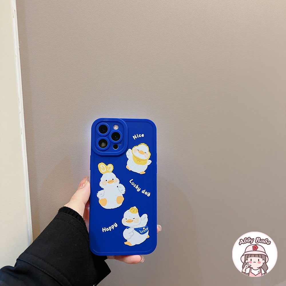 Ốp Điện Thoại TPU Mềm Chống Sốc In Hình Vịt Klein Hoạt Hình Cho IP 13 12 11 Pro Max XR 8 7 Plus