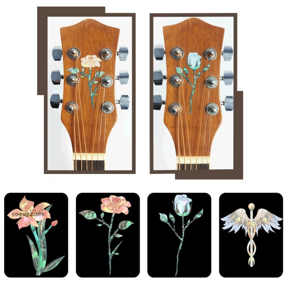 #VOGUEZ#Guitar Sticker Decal Blue Rose Decal Guitar Guitar Neck Headstock Sticker
