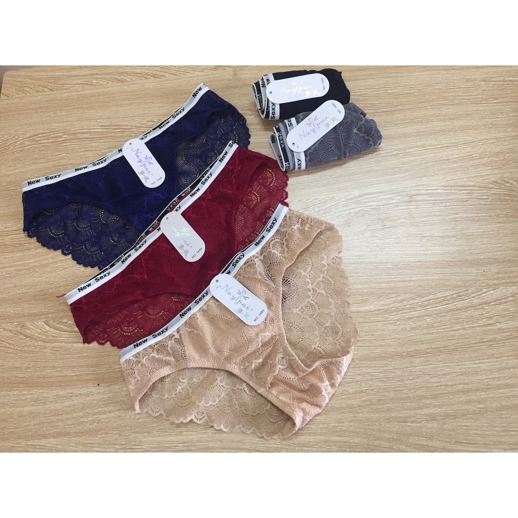 (HỘP 10 chiếc) QUẦN LÓT REN FULL, CẠP CHỮ SEXY CỰC ĐẸP, mã 1485, Hàng Đẹp (Ảnh thật)