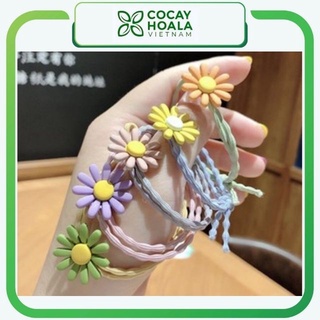 Dây cột tóc hoa cúc xinh cho nữ phong cách Hàn Quốc