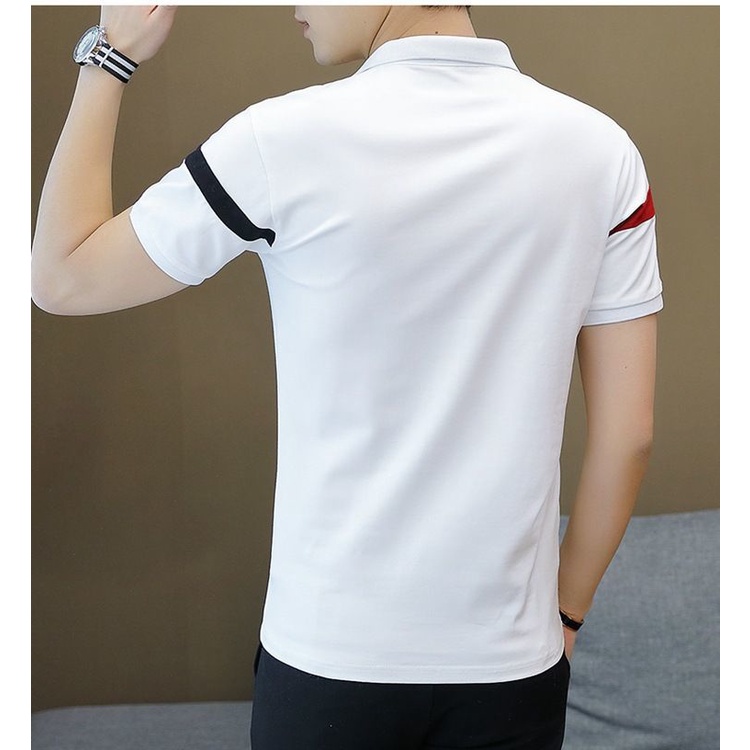 Áo thun polo tay ngắn phong cách Hàn Quốc cho nam