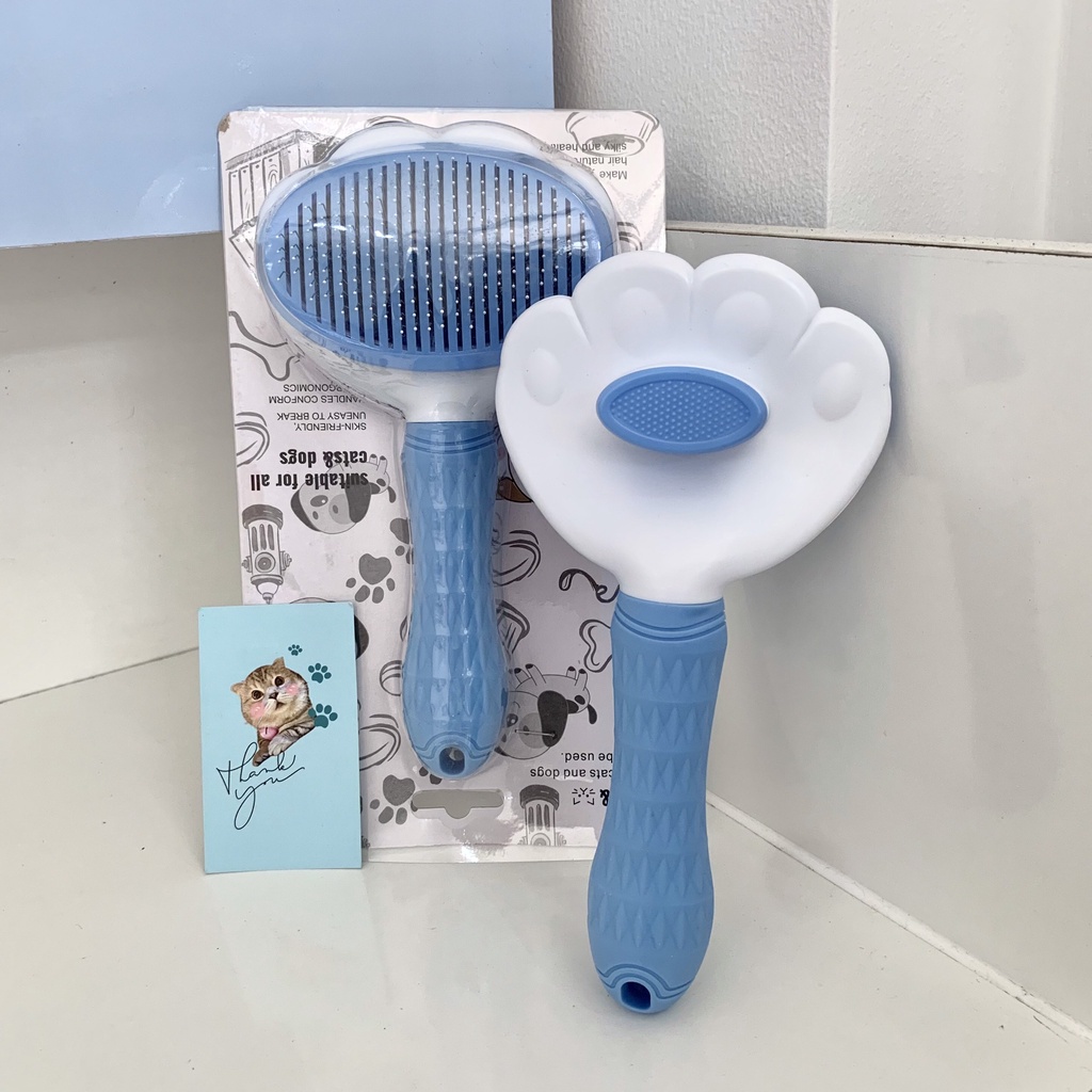 Lược chải lông mèo có nút bấm cho mèo lông dài và lông ngắn - XOIML