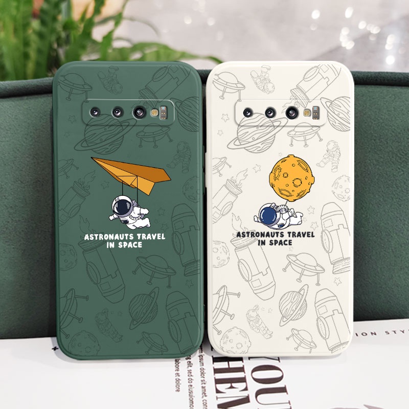 Ốp Điện Thoại Mềm Hình Phi Hành Gia Cho Samsung Galaxy S10 S10E Plus S9 Plus