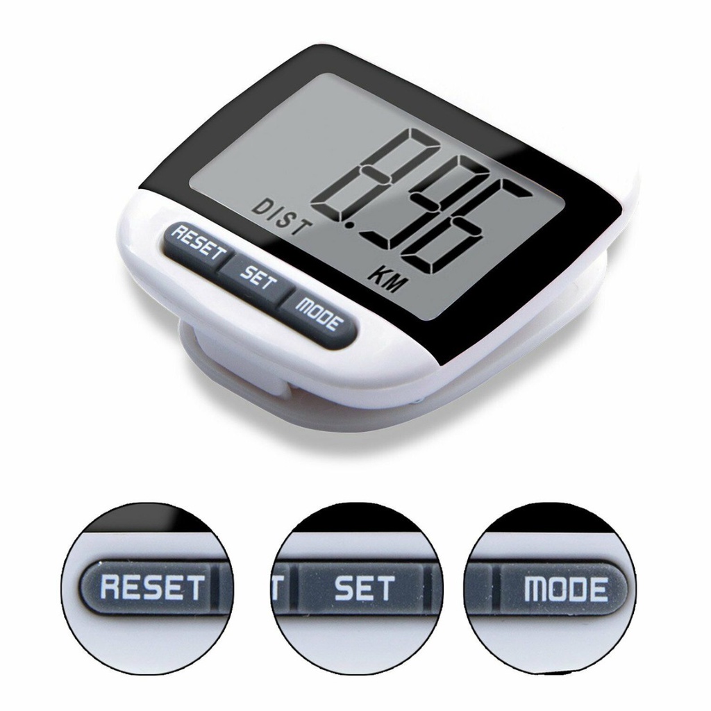 Mới Máy Đếm Bước Chân Chống Thấm Nước Màn Hình Lcd