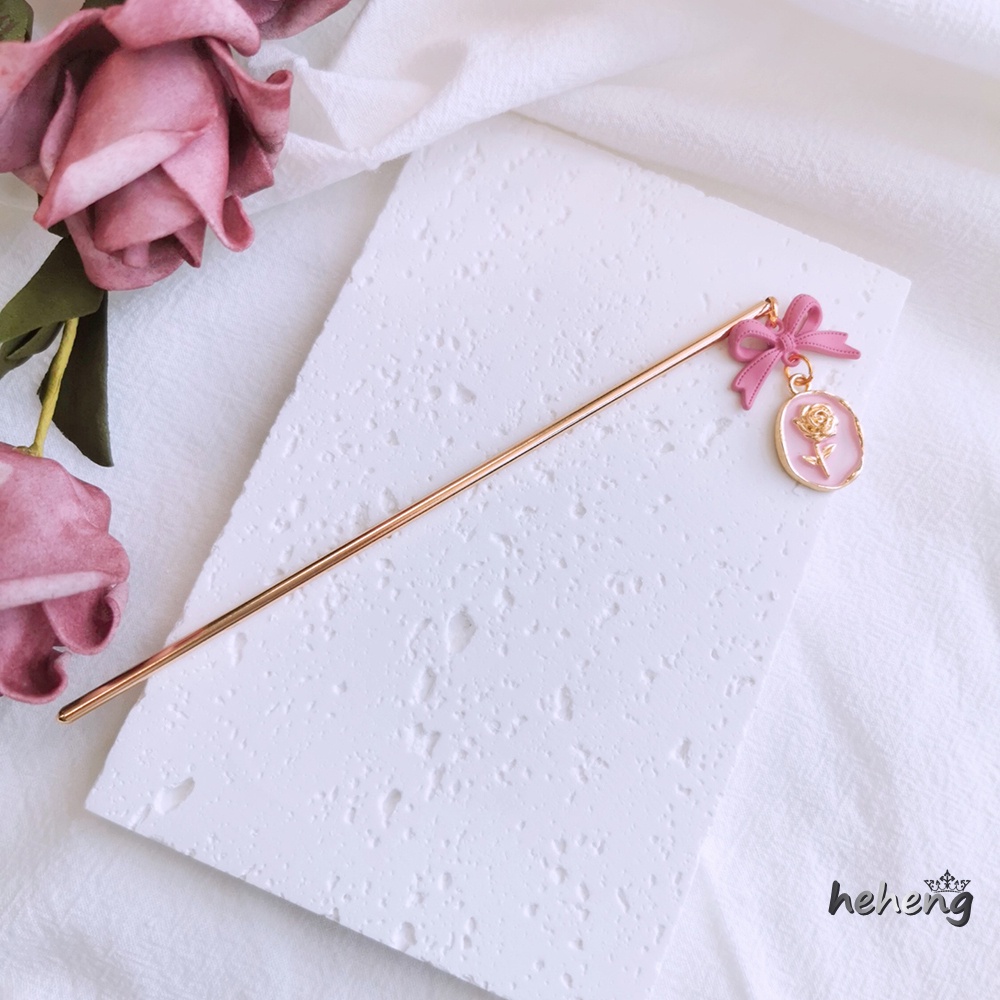 Trâm Cài Tóc Hoa Hồng Bằng Hợp Kim Không Gây Dị Ứng Phong Cách Trung Hoa