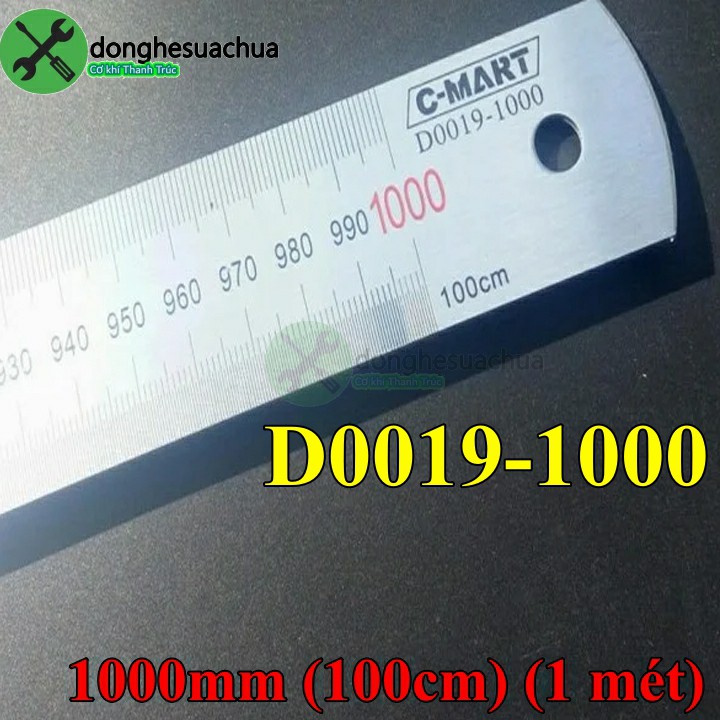 Thước lá C-Mart D0019-1000 1000mm (100cm) (1 mét)