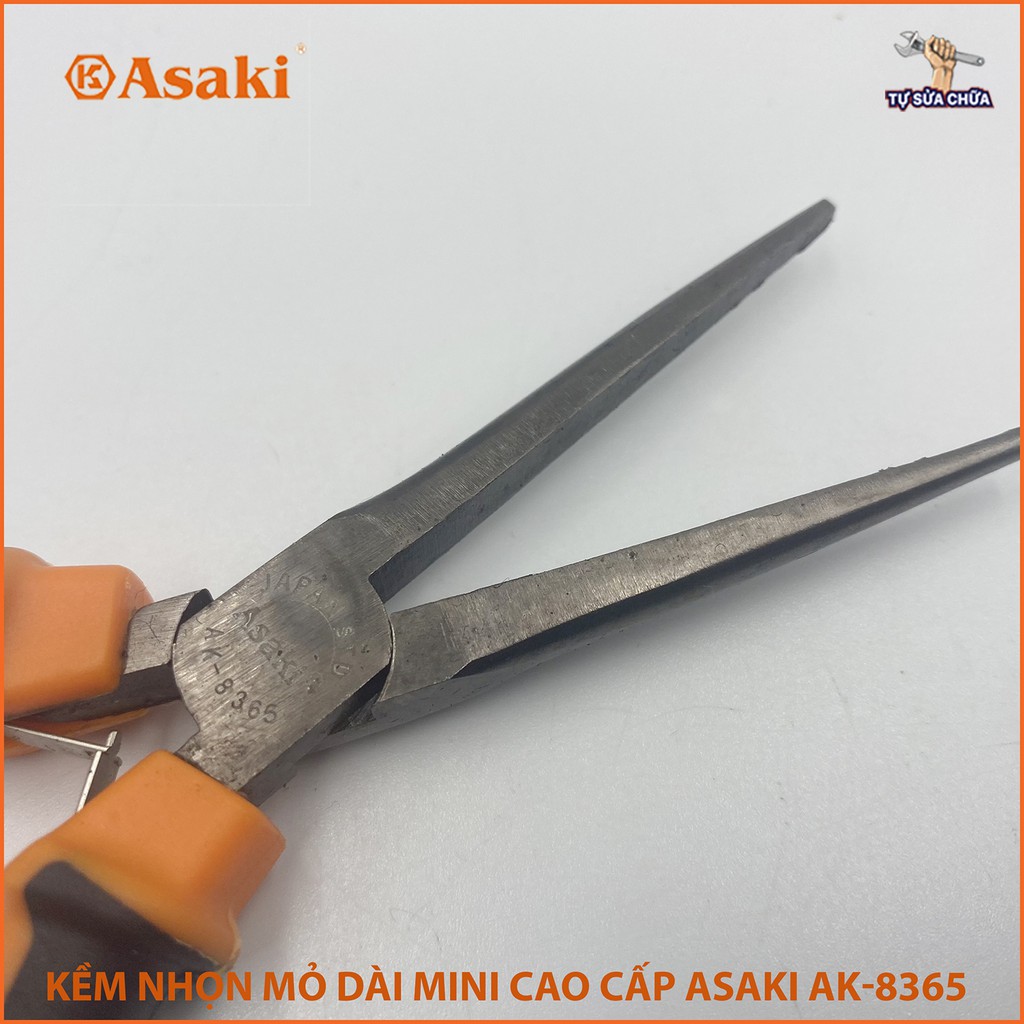 Kềm Kìm nhọn mỏ dài mini cao cấp Asaki AK-8365