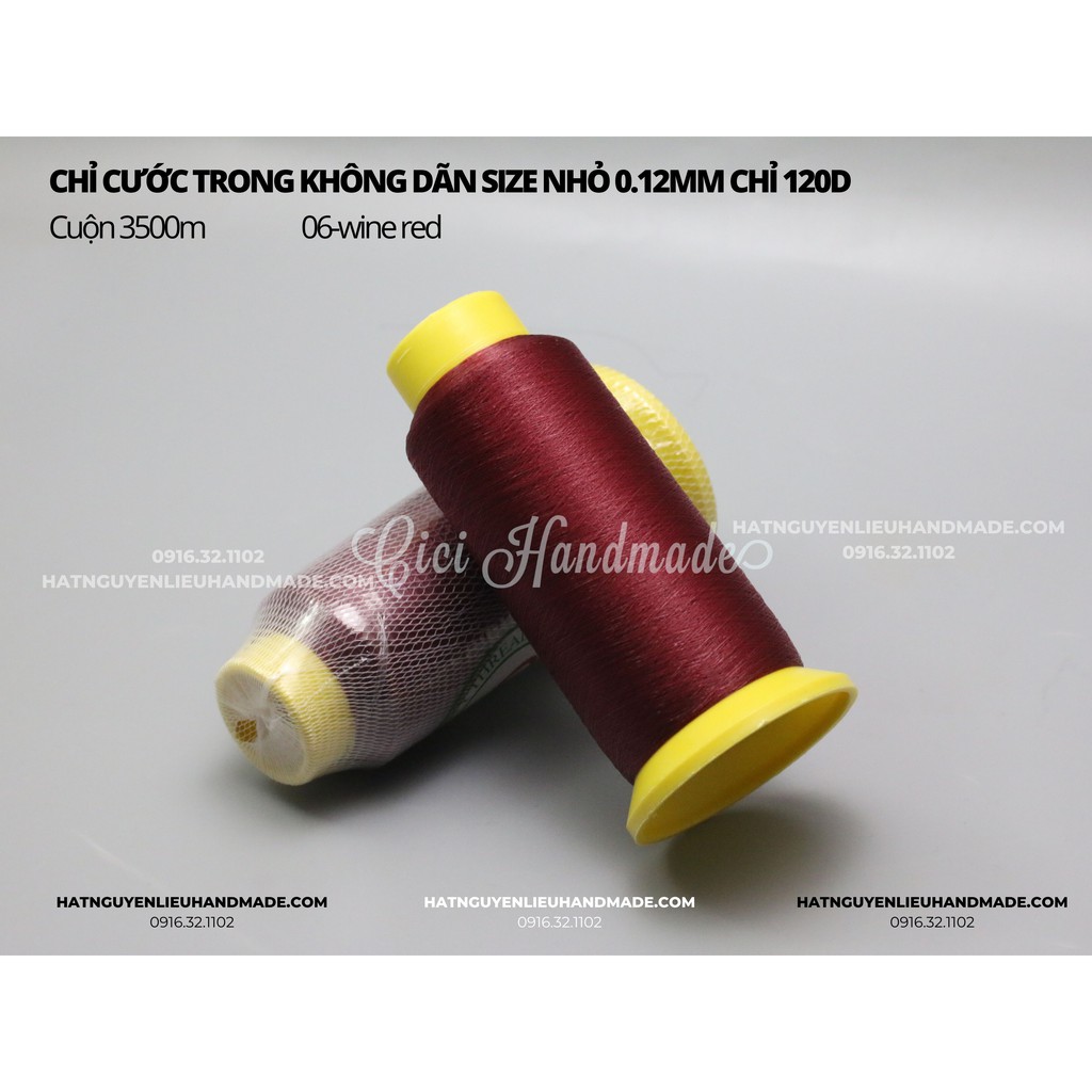 Cuộn to Chỉ may cước trong, mảnh không dãn size 0.12mm chỉ cước 120D - chuyên may, đính váy đá, cườm, thêu