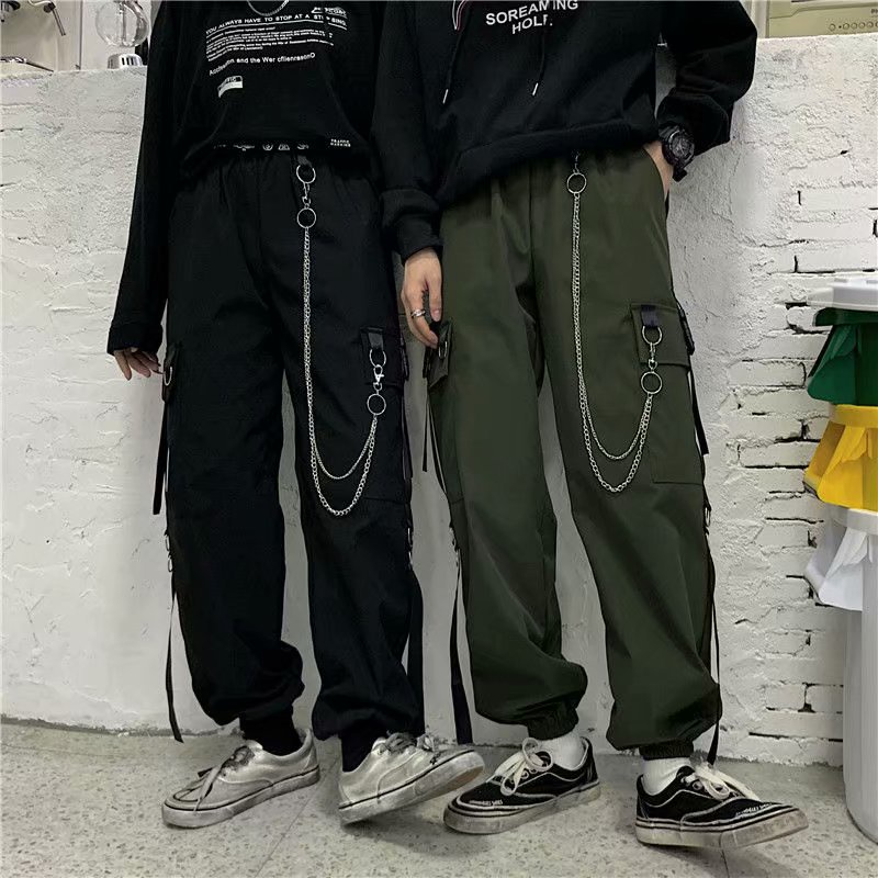 Quần ống rộng  quần dài cạp chun có dây rút điều chỉnh eo vải co dãn dày dặn mặc 4 mùa TTE276