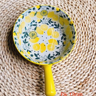 Chảo sứ tròn có tay cầm