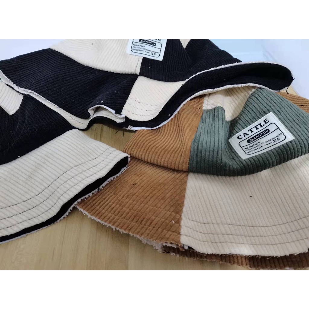 Mũ Bucket Vải Nhung Phong Cách Đường Phố Hàn Quốc Cá Tính