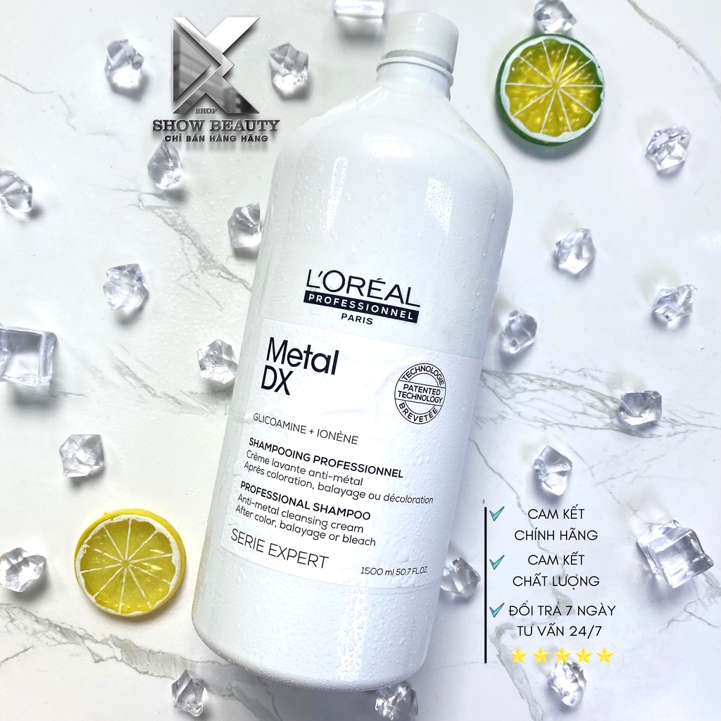 Dầu Gội Thải Độc Cho Tóc Nhuộm, Tẩy Giúp Tóc Khỏe Mềm Mượt Và Bóng Mượt Loreal Professionnel - Metal DX 1500ml