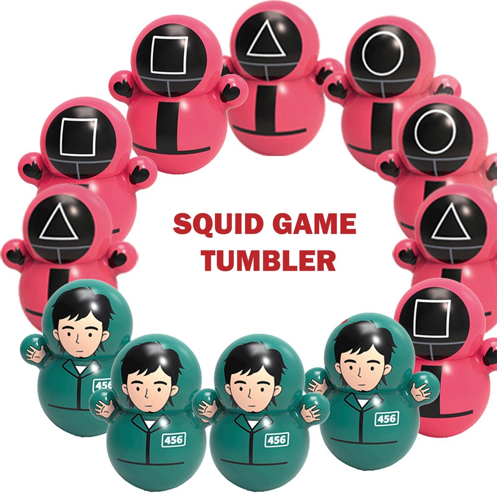 10 gói Lật Đật Đồ Chơi Hình Người Mập Hoạt Hình Màu Xanh Dương Mini Dành Cho Trẻ Em