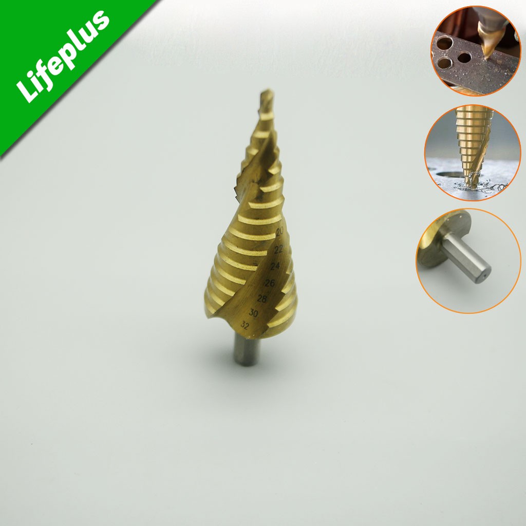 Mũi khoan tháp HSS 4241 rãnh xoắn, chuôi tròn