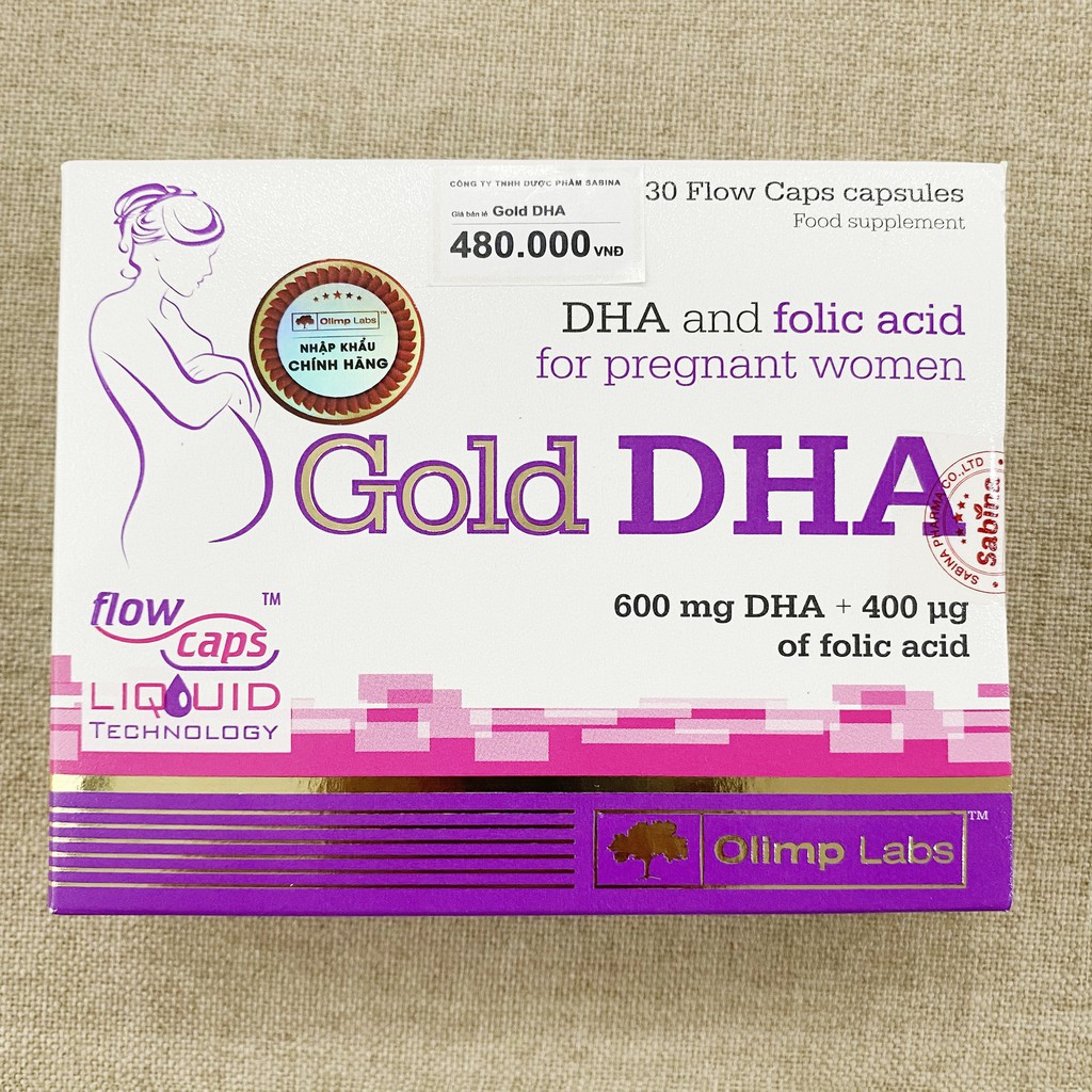 Gold DHA [Chính Hãng] Olimp Labs - Thực Phẩm Bảo Vệ Sức Khỏe Cho Bà Bầu 845mg