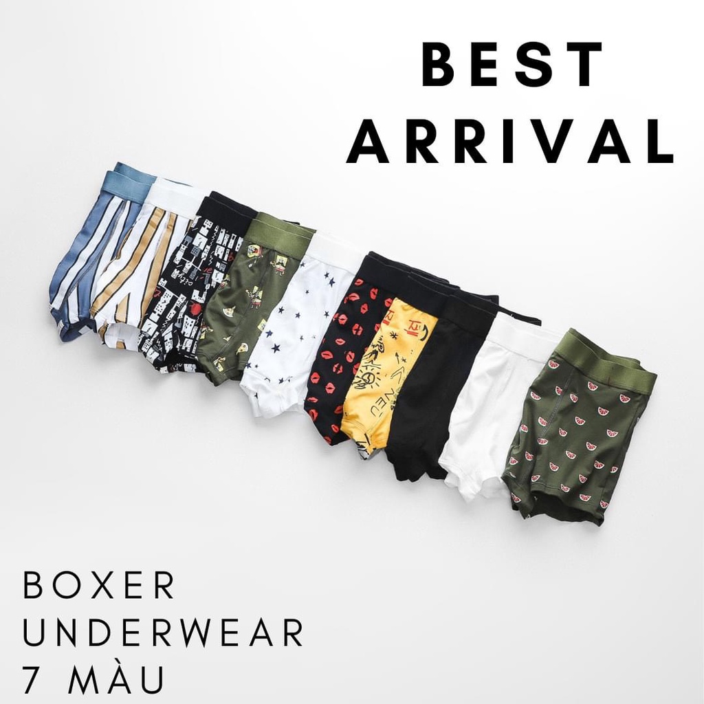 Quần Lót Nhật Nam BOXER BENRI ĐÙI Chất Vải Cotton 4 Chiều Cực Mịn Và Mát hàng xuất xịn chính hãng nhiều màu dễ thương