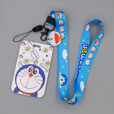 Dây Đeo Thẻ ID Bằng Pvc Họa Tiết Hoạt Hình Doraemon Nhật Bản