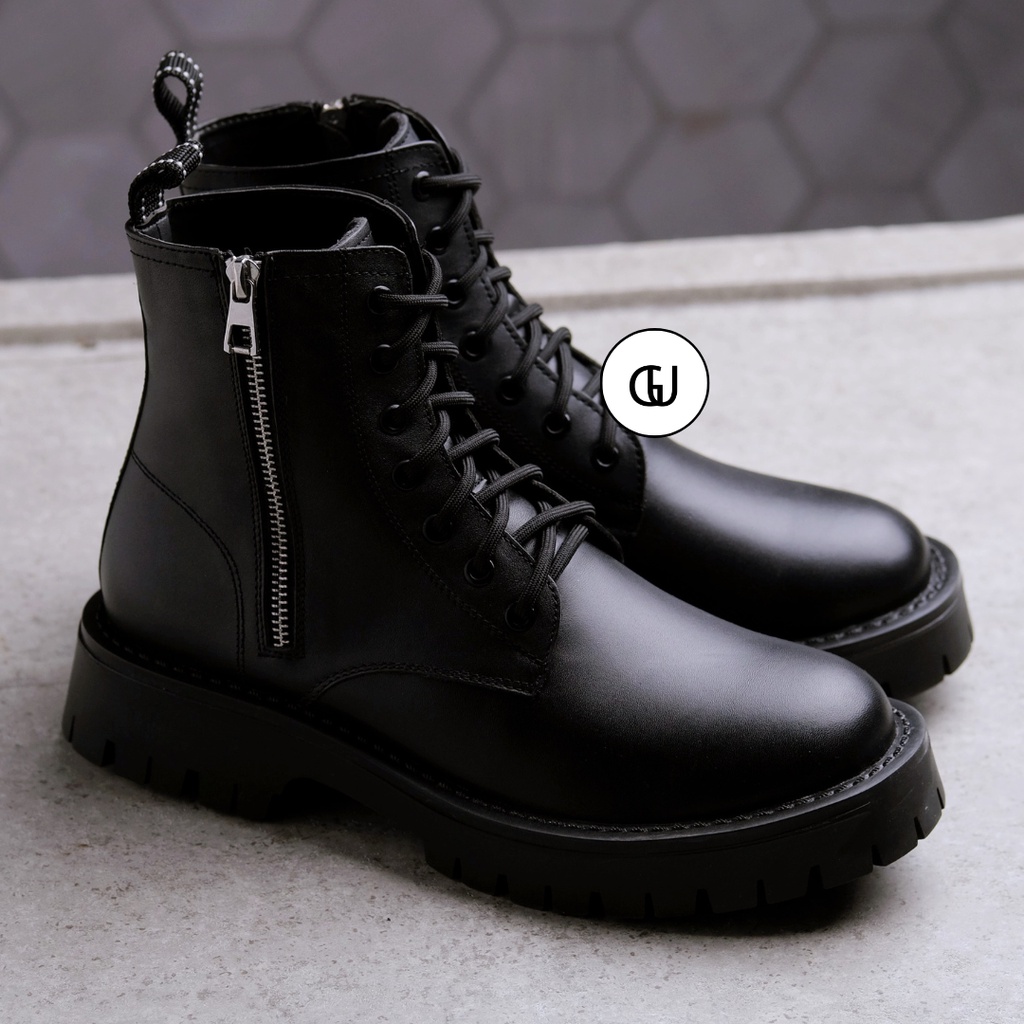 Giày Combat Boots  Da Bò Thật Loại 1 Bảo Hành 1 Năm GUF