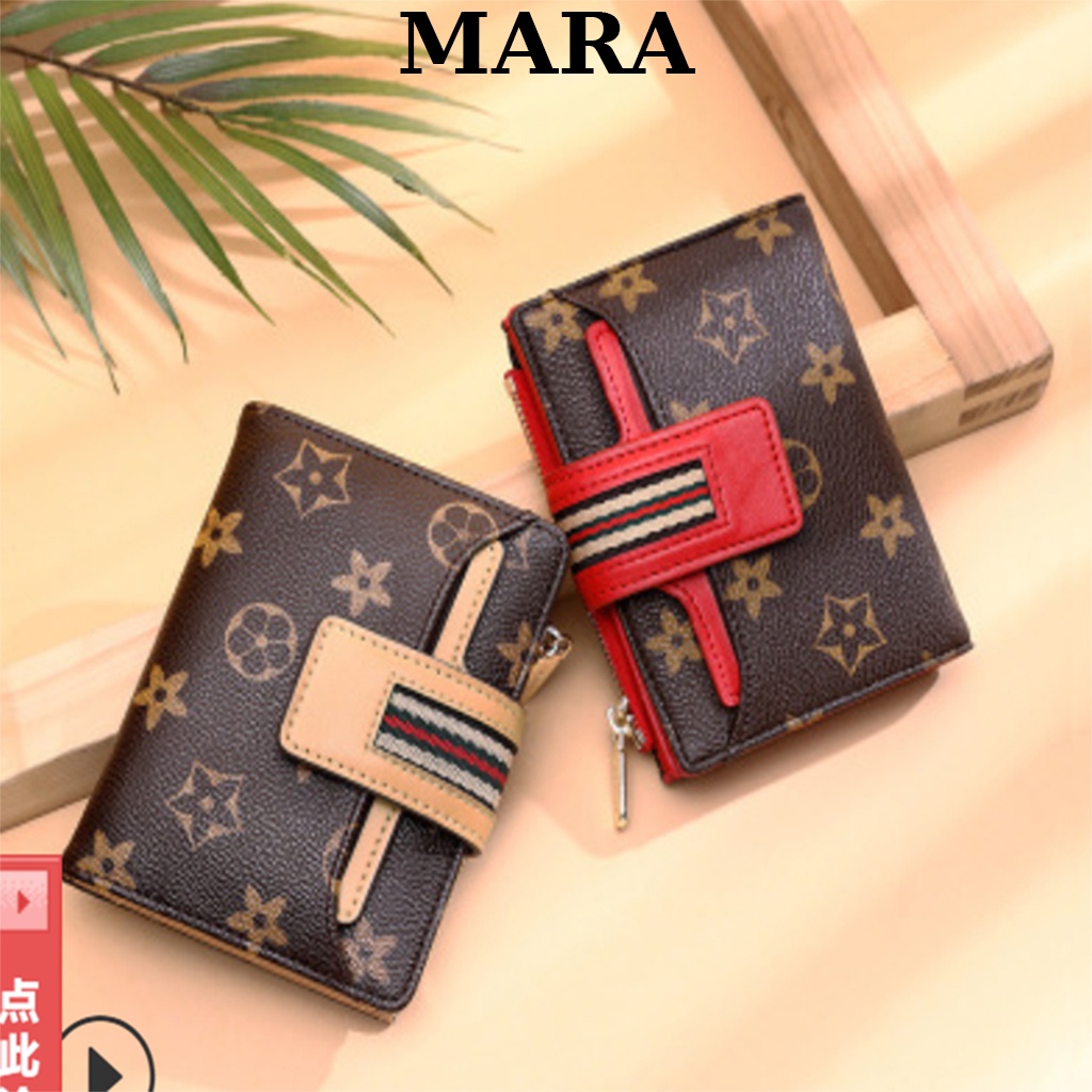 Ví nữ họa tiết phối viền màu Lanvera