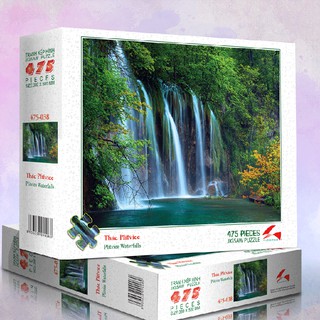 Tranh xếp hinh trí tuệ tia sáng jigsaw puzzle 475 mảnh - thác plitvice - msp: 475-038