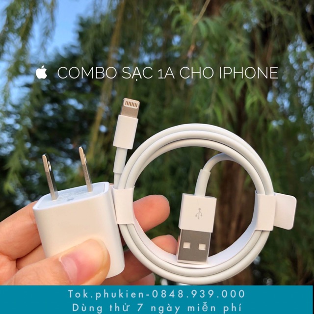 (Zin theo máy)   Combo sạc cáp iPhone,iPad