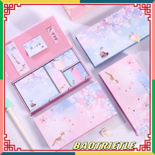 Hộp 6 tập giấy note màu hình hoa