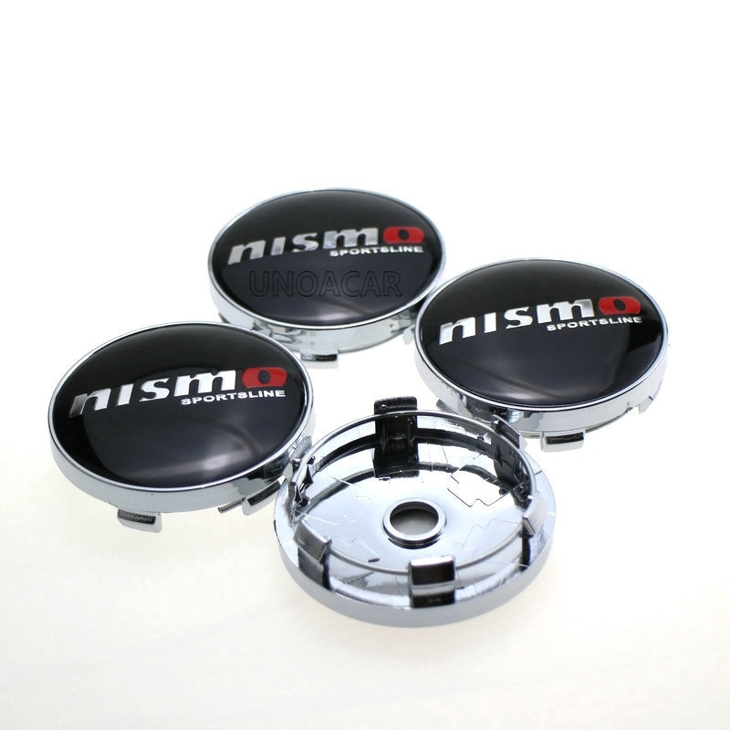 4 cái / bộ Logo Nismo Xe thể thao Trung tâm Cap Cap Mũ Mũ vành Huy hiệu