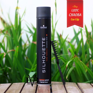 [CHÍNH HÃNG - BYVILAIN SHOP TPHCM] Gôm xịt tóc Silhouette 500ml Hungary + Tặng lược tạo kiểu Chaoba cao cấp