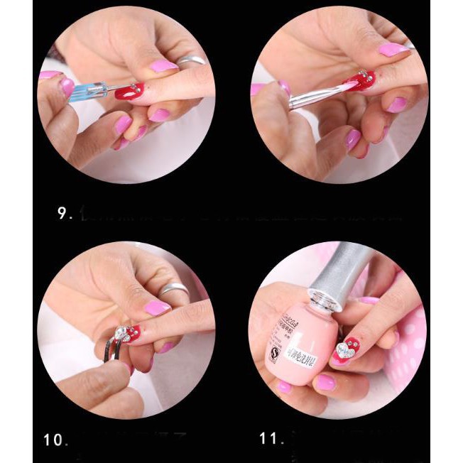 Set 10 hạt đính trang trí móng tay nghệ thuật hình vương miện 3D