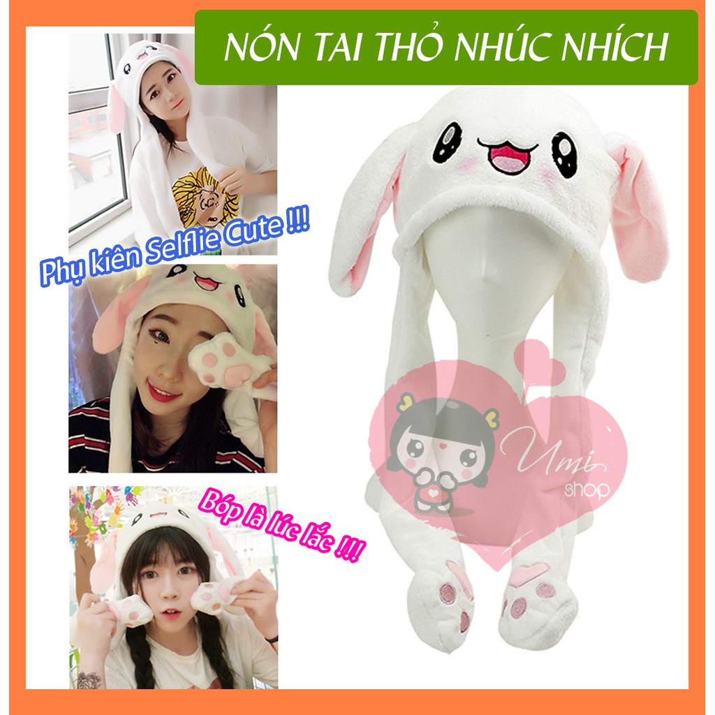 Nón Tai Thỏ Điều Khiển Hai Tai Đáng Yêu