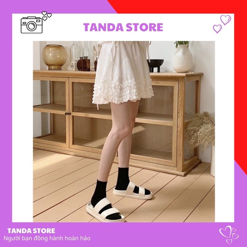 Dép quai ngang nữ trong nhà đế cao đi biển TANDA QN001